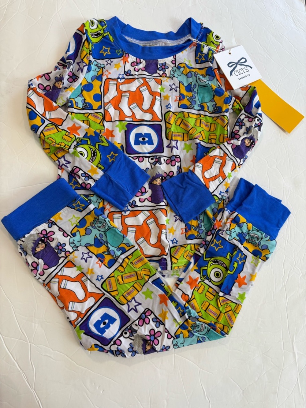 CICI’s Bamboo Co. Monsters Inc Long Sleeve Pajama Set 3T New